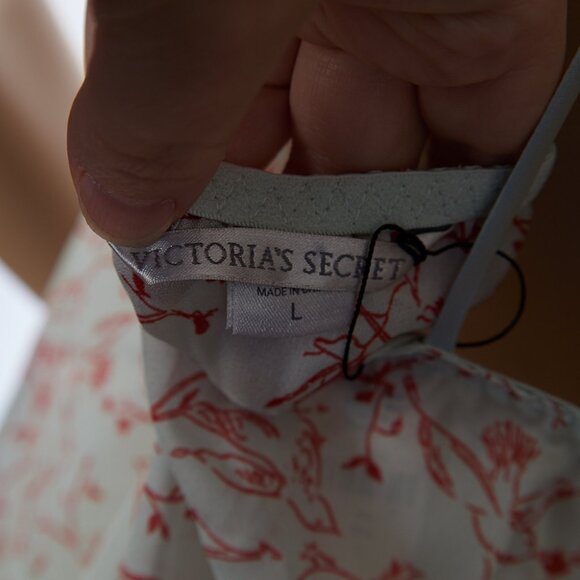 Vintage Victoria's Secret Blue Satin Bird Slip Dress Large NWT - Picture 6 of 9